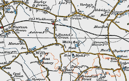 Old map of Russel's Green in 1921