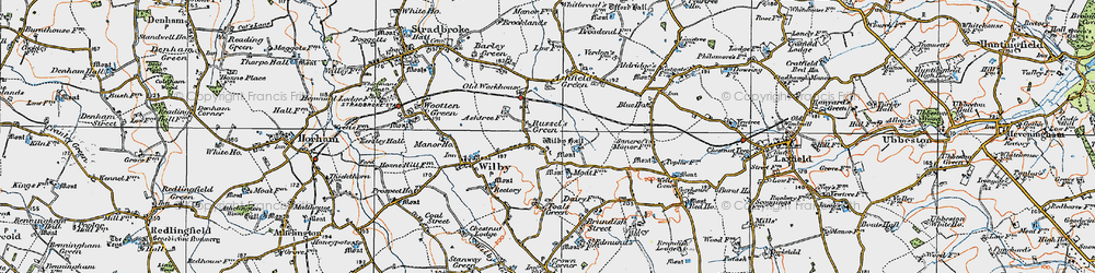 Old map of Russel's Green in 1921