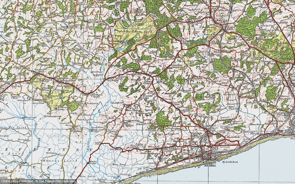 Old Map of Russell's Green, 1920 in 1920