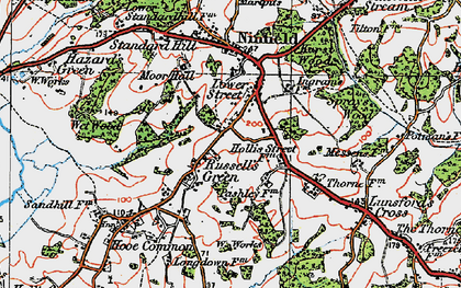 Old map of Russell's Green in 1920