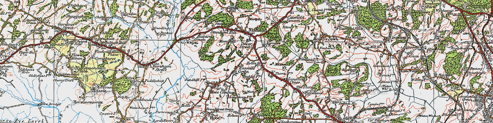 Old map of Russell's Green in 1920