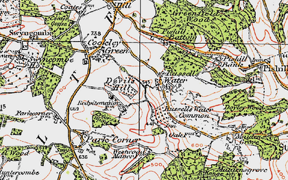 Old map of Russell's Water in 1919