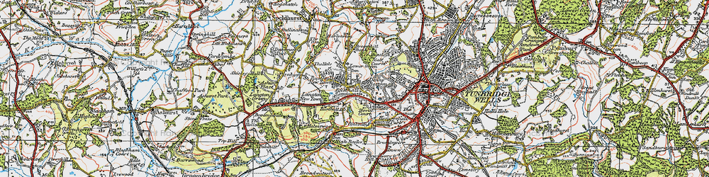 Old map of Rusthall in 1920
