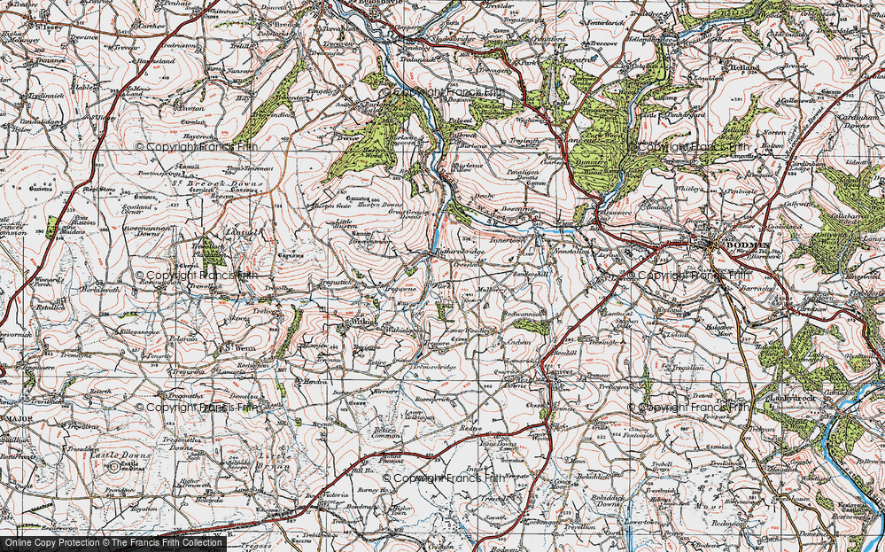 Old Map of Ruthernbridge, 1919 in 1919