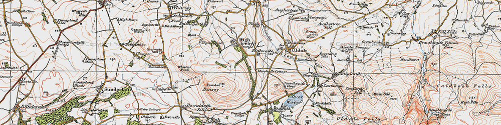 Old map of Ruthwaite in 1925