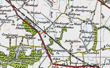Old map of Bellridden in 1925