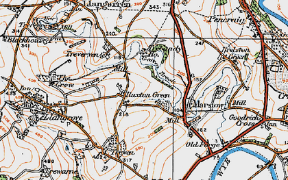 Old map of Ruxton Green in 1919
