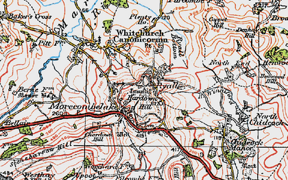 Old map of Ryall in 1919