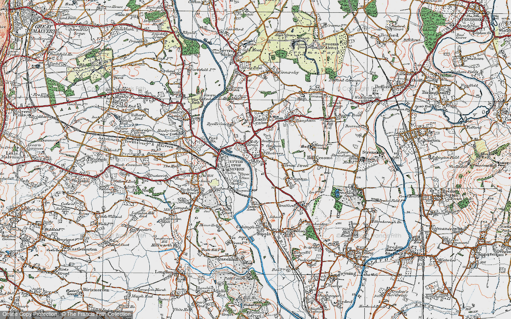 Old Map of Ryall, 1920 in 1920