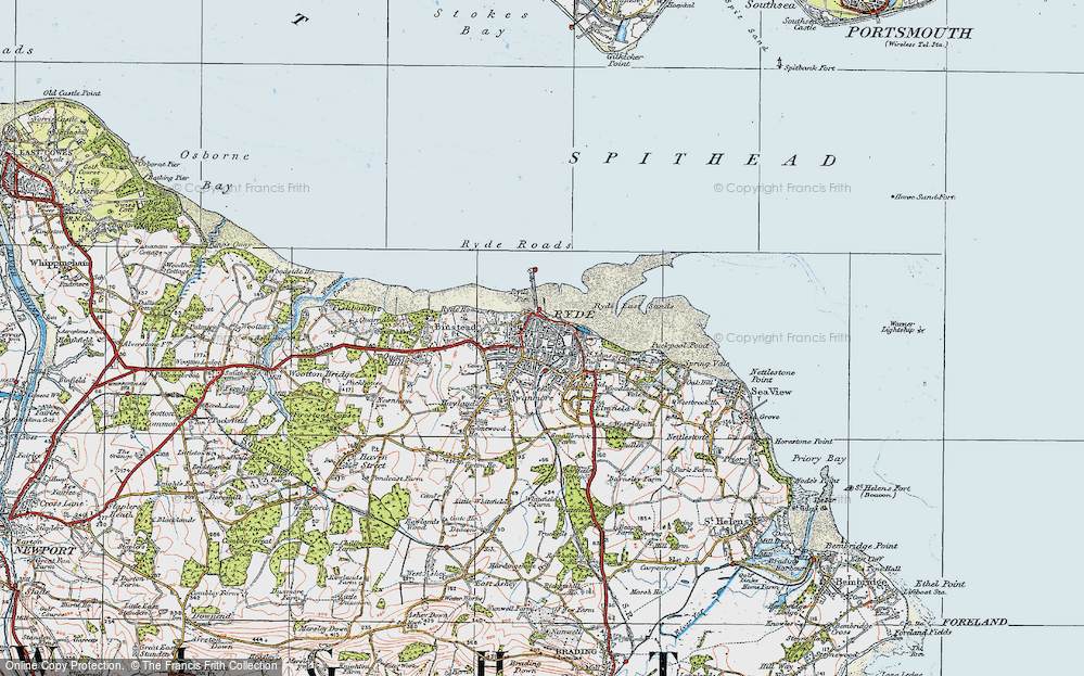 Old Map of Ryde, 1919 in 1919