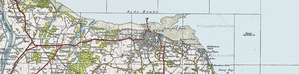 Old map of Ryde in 1919