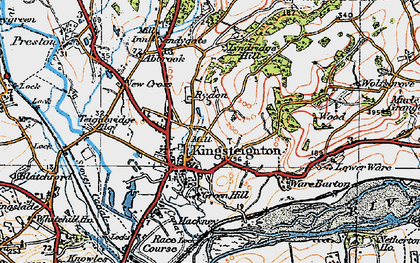 Old map of Lindridge Hill in 1919