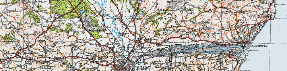 Old map of Rydon in 1919
