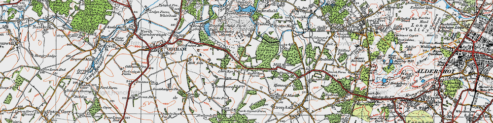 Old map of Rye Common in 1919