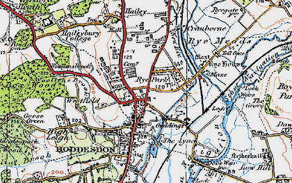 Old map of Rye Park in 1919