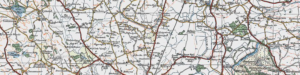 Old map of Ryebank in 1921