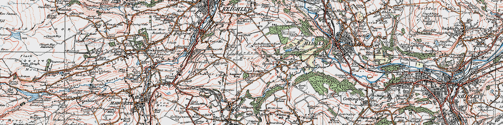 Old map of Ryecroft in 1925