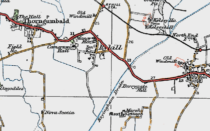 Old map of Ryehill in 1924