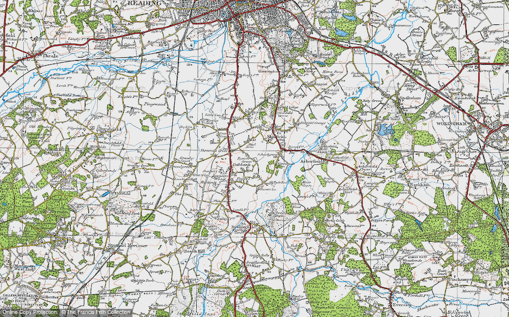 Old Map of Ryeish Green, 1919 in 1919