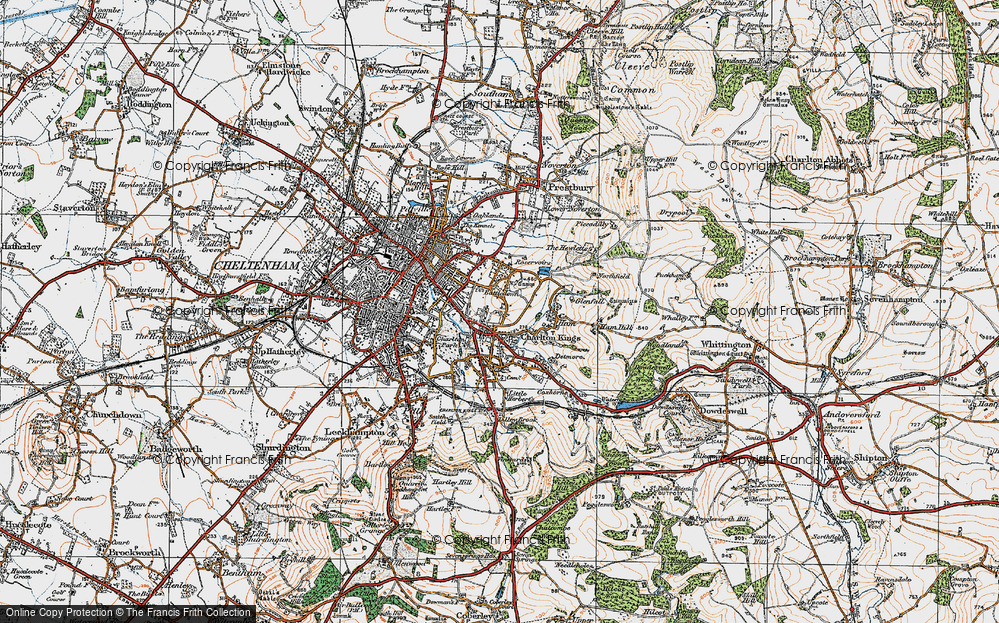 Old Map of Ryeworth, 1919 in 1919