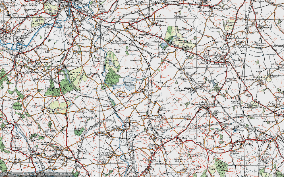Old Map of Ryhill, 1925 in 1925