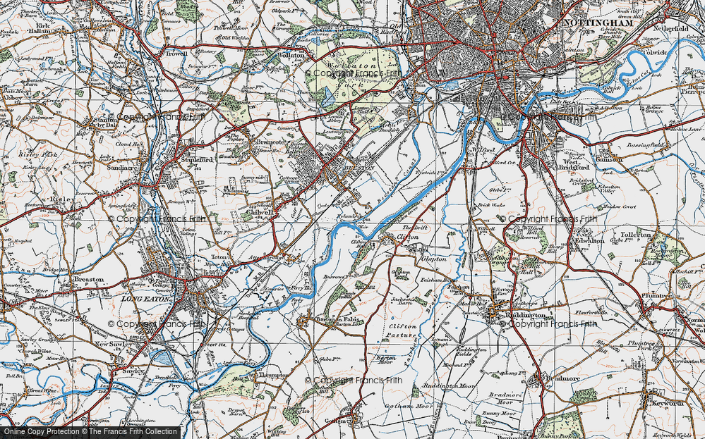 Old Map of Rylands, 1921 in 1921