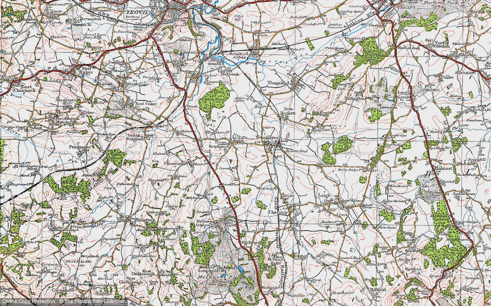 Old Map of Ryme Intrinseca, 1919 in 1919