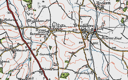 Old map of Ryme Intrinseca in 1919