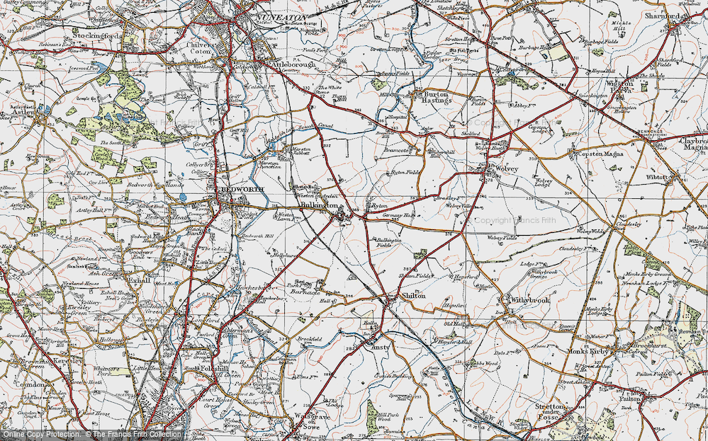 Old Map of Ryton, 1920 in 1920
