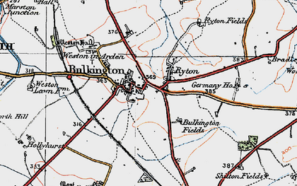 Old map of Ryton in 1920