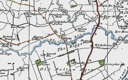 Old map of Acomb Ho in 1925