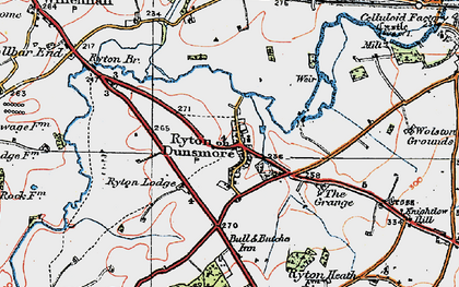 Old map of Ryton-on-Dunsmore in 1920