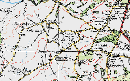 Old map of Sabine's Green in 1920