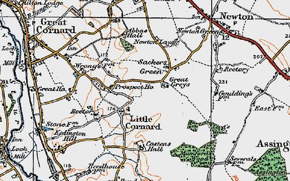 Old map of Sackers Green in 1921