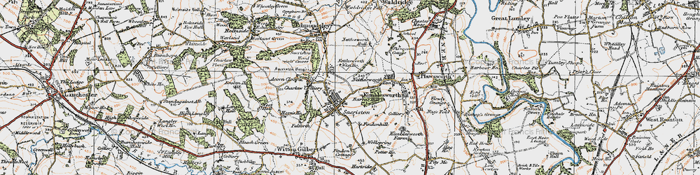 Old map of Barras Hill in 1925