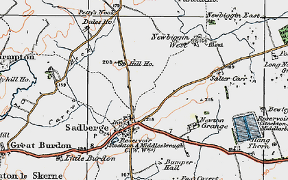 Old map of Bewley Hill in 1925
