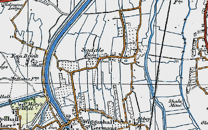 Old map of Saddle Bow in 1922