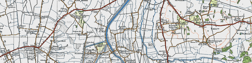 Old map of Saddle Bow in 1922
