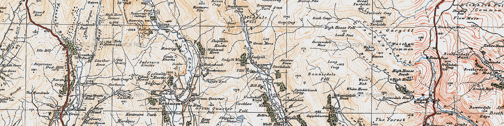 Old map of Wren Gill in 1925