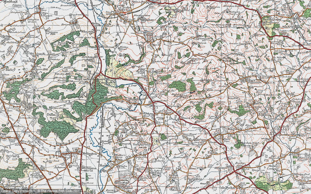Old Map of Saffron's Cross, 1920 in 1920