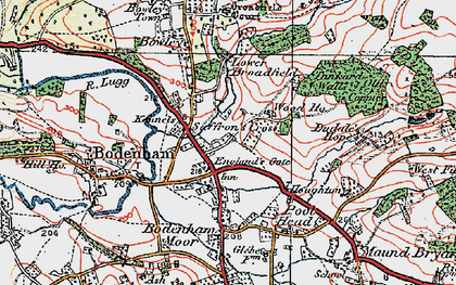 Old map of Saffron's Cross in 1920