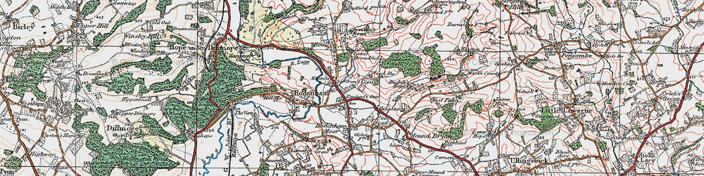 Old map of Saffron's Cross in 1920