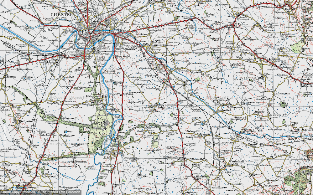 Old Map of Saighton, 1924 in 1924