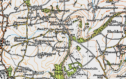 Old map of Saint Hill in 1919