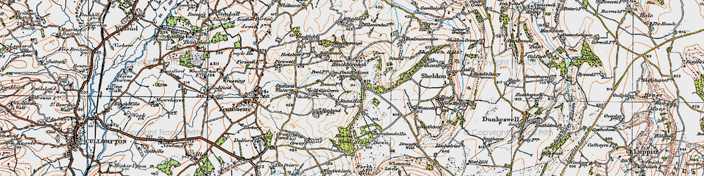 Old map of Saint Hill in 1919