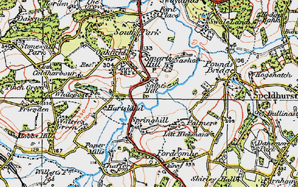 Old map of Saint's Hill in 1920