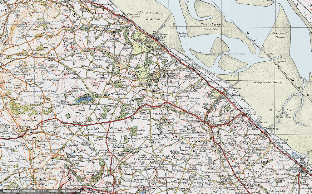 Old Map of Saith ffynnon, 1924 in 1924