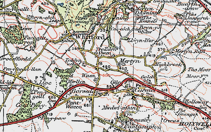 Old map of Saith ffynnon in 1924