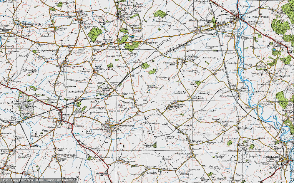 Old Map of Salden, 1919 in 1919