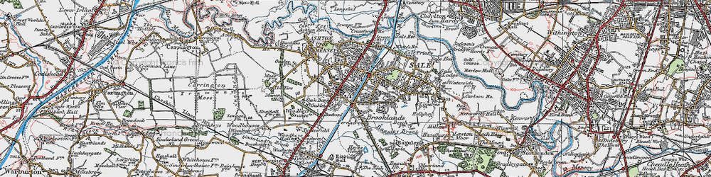 Old map of Sale in 1923